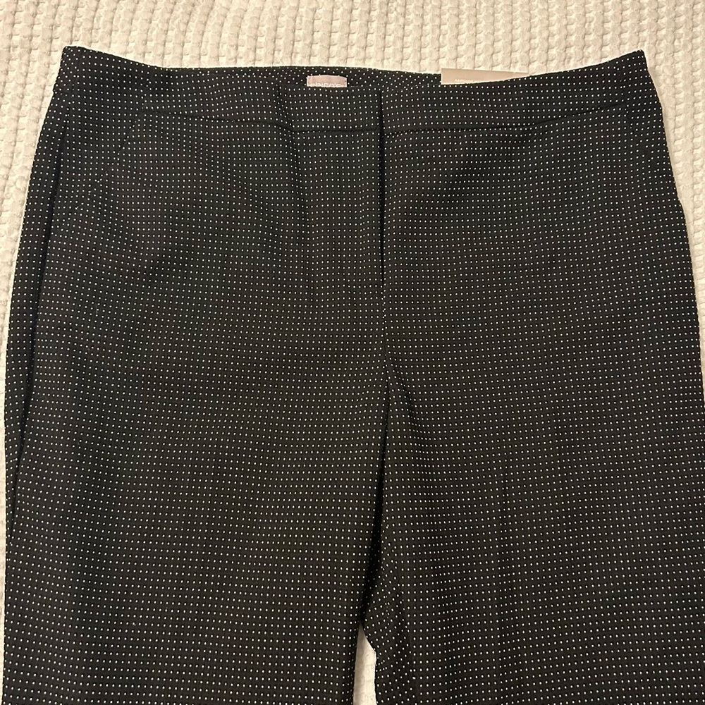 Chico’s Black and White Polka Dot Trousers